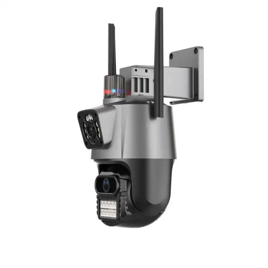 Caméra de sécurité intelligente WiFi étanche à double objectif iCSee 6 MP