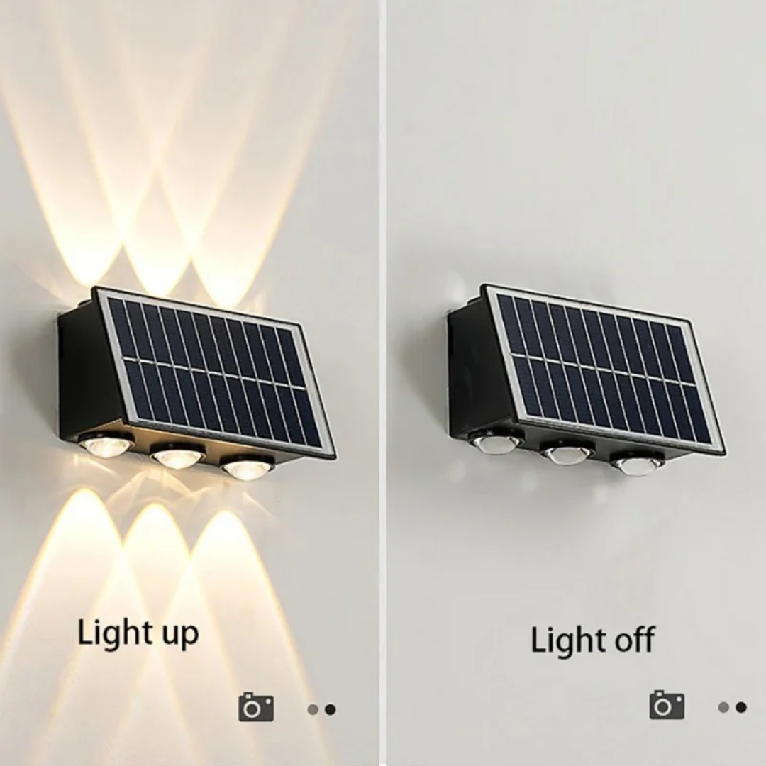 Lampe solaire d'extérieur avec 6 lampes