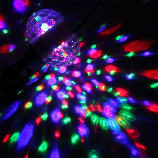 Lampe Disco magique à double tête E27 lumière de scène rotative 3W