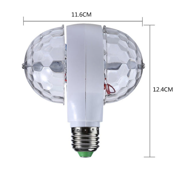 Lampe Disco magique à double tête E27 lumière de scène rotative 3W